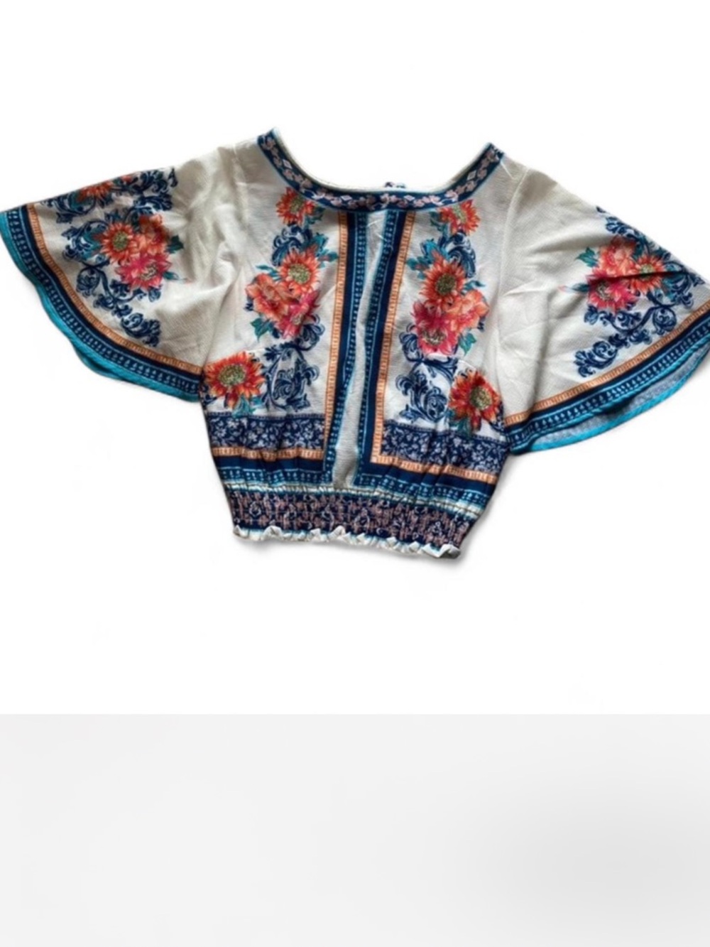 🌼HP🌼 NWOT Jealous Tomato- Floral Crop Top, SIZE: XS